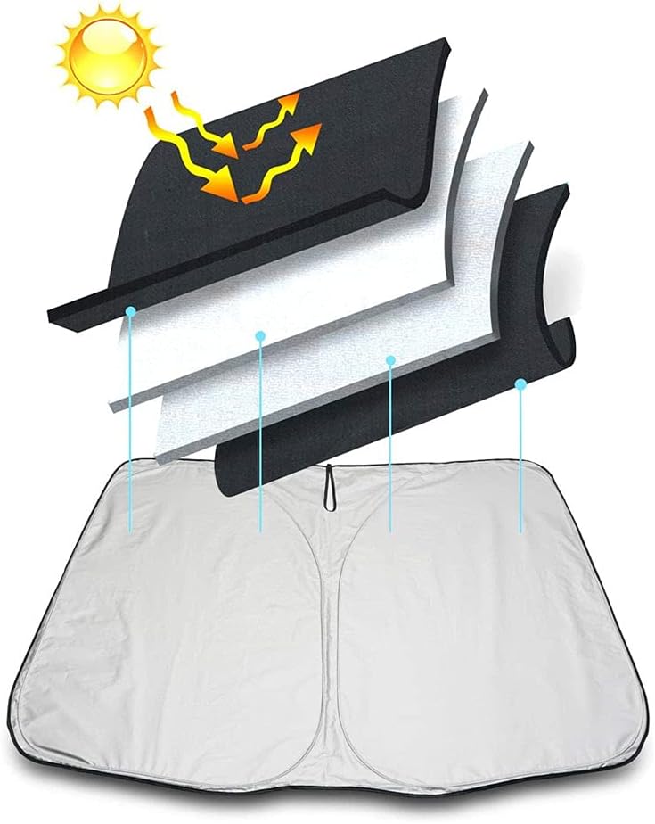 Opvouwbaar auto zonnescherm met logo